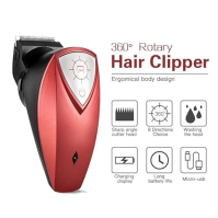 360 otočný USB dobíjecí akumulátorový lithium-iontový profesionální přenosný zastřihovač vlasů Grooming Hair Head Beard Body Tri